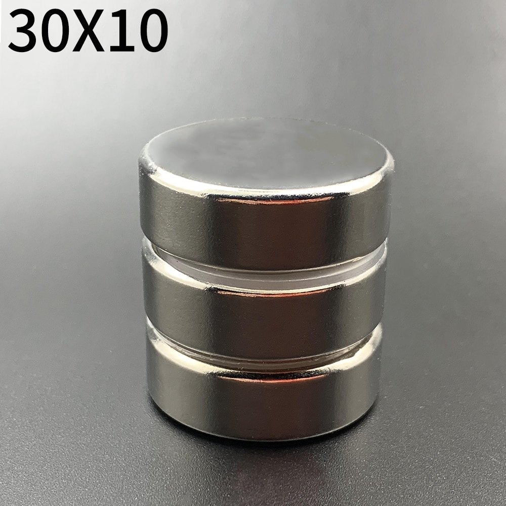 1Pcs Neodymium Magneet 30X10 N52 Ronde Super Krachtige Sterke Permanente Magnetische Imanes Disc 30*10
