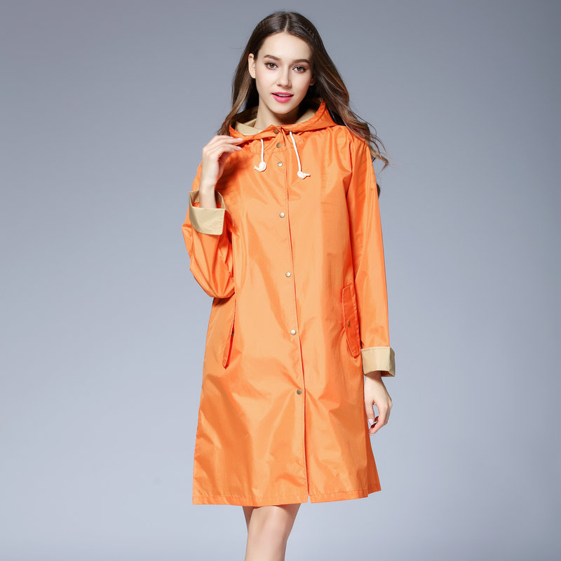 Waterproof Female Jacket Raincoat Women Nylon Bike Raincoat Long Pvc Hiking Impermeabile Jas Hujan Raincoat Bike BA60YY