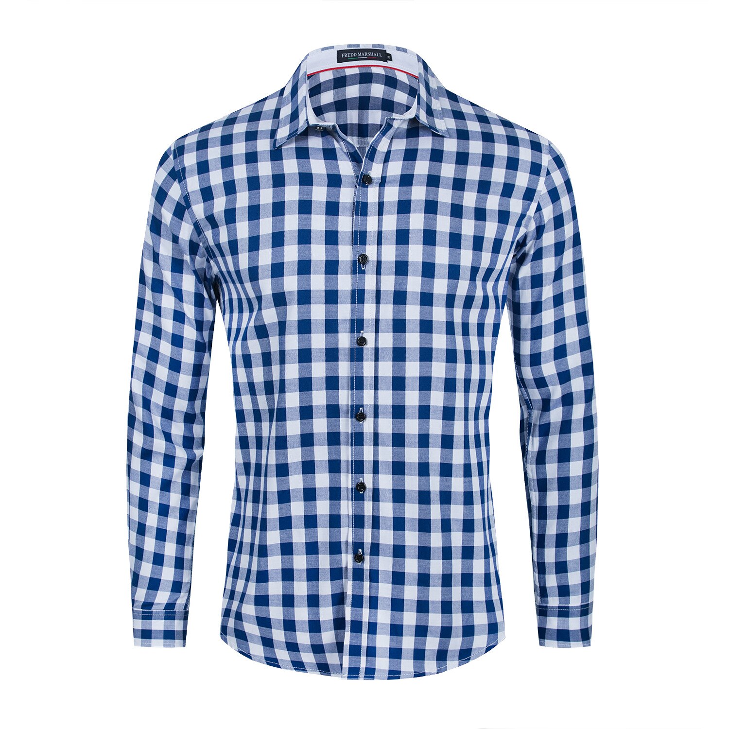 Camisa clásica informal a cuadros de manga larga para hombre, camisa de manga larga de algodón para hombre, camisa a cuadros, camisas de gran tamaño para hombre: XL