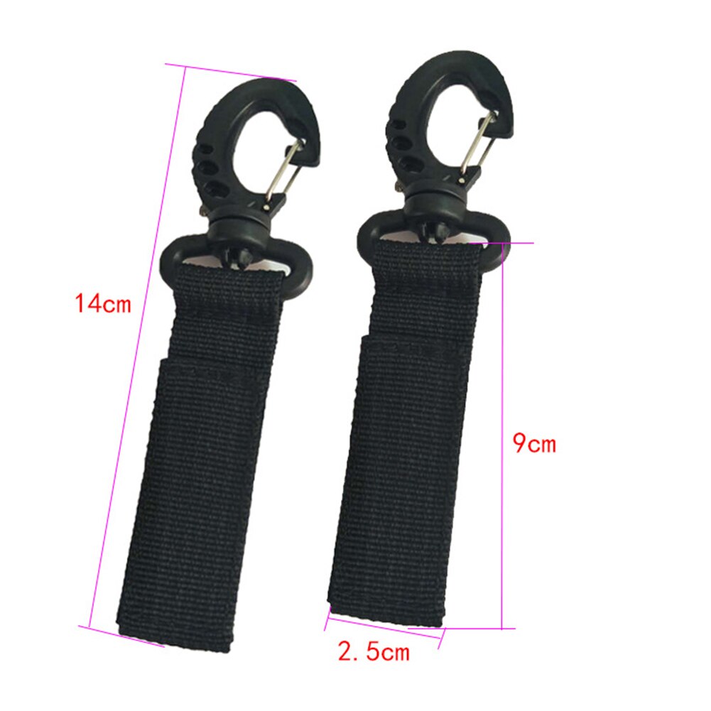 Gancho de hebilla para silla de bebé, colgador de mochila liviano, ganchos de cochecito para bebé multifunción Universal, útil para silla de paseo, 1 par