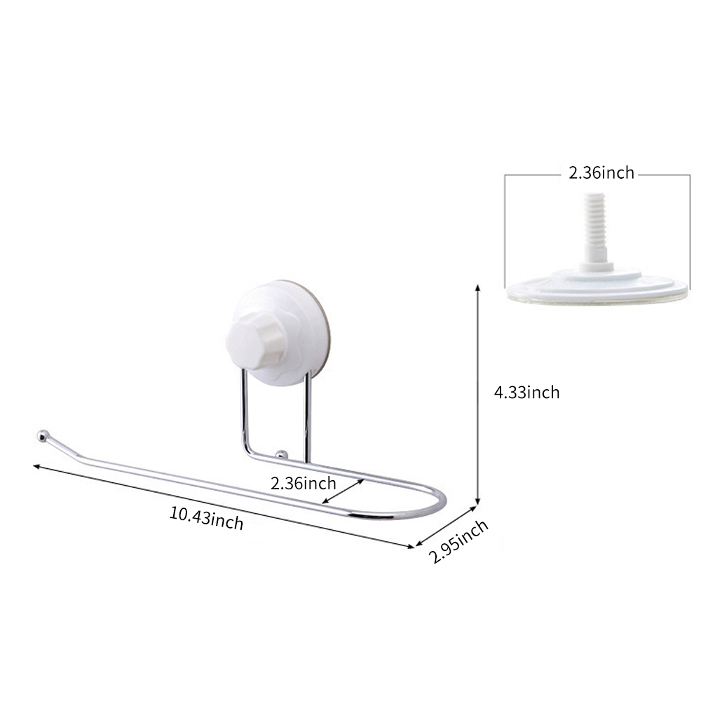 Wall-Mount Handdoek Bar Badkamer Keuken Papier Houder Tissue Dispenser Zuignap Handdoek Bar Kleerhanger Badkamer Opbergrek