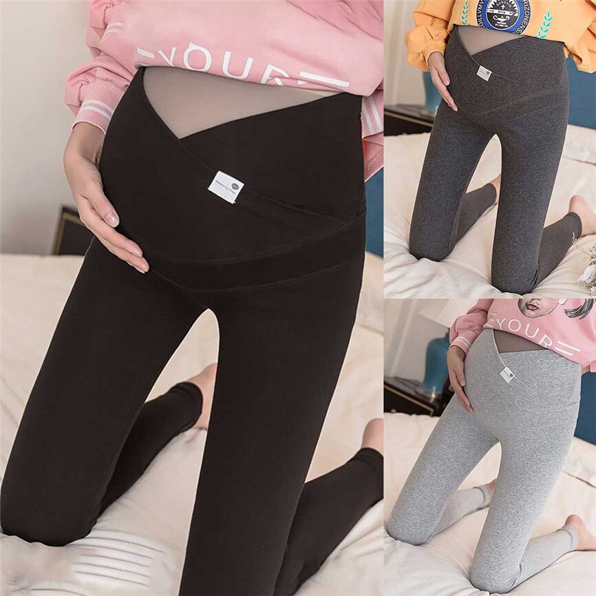 Maternity Pants Plus Size Women Pregnant Solid Soft Pant Gravida High Waist Leggings Stretchy Comfortable Simple Pencil Pants