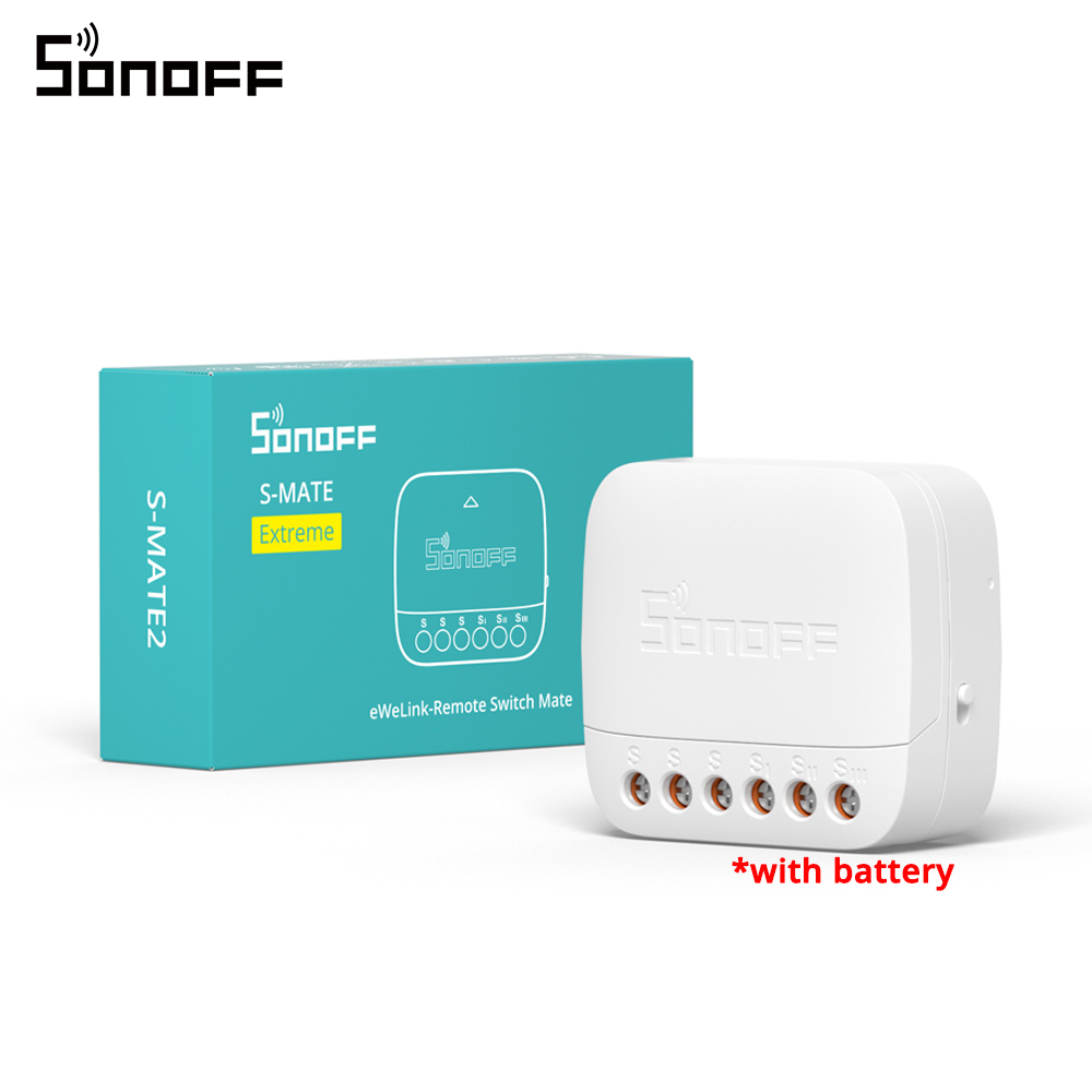 SONOFF S-MATE2 Extreme Switch Mate Smart Home eWeLink supporto per telecomando interruttore a pulsante/a bilanciere Alexa SmartThings IFTTT: Default Title