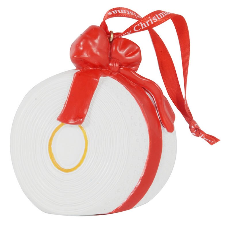 Kersthanger van hars, heldenbrief van de kerstman, kerstboom, decoratief toiletpapier, strik, familiezegen 9*8.5cm