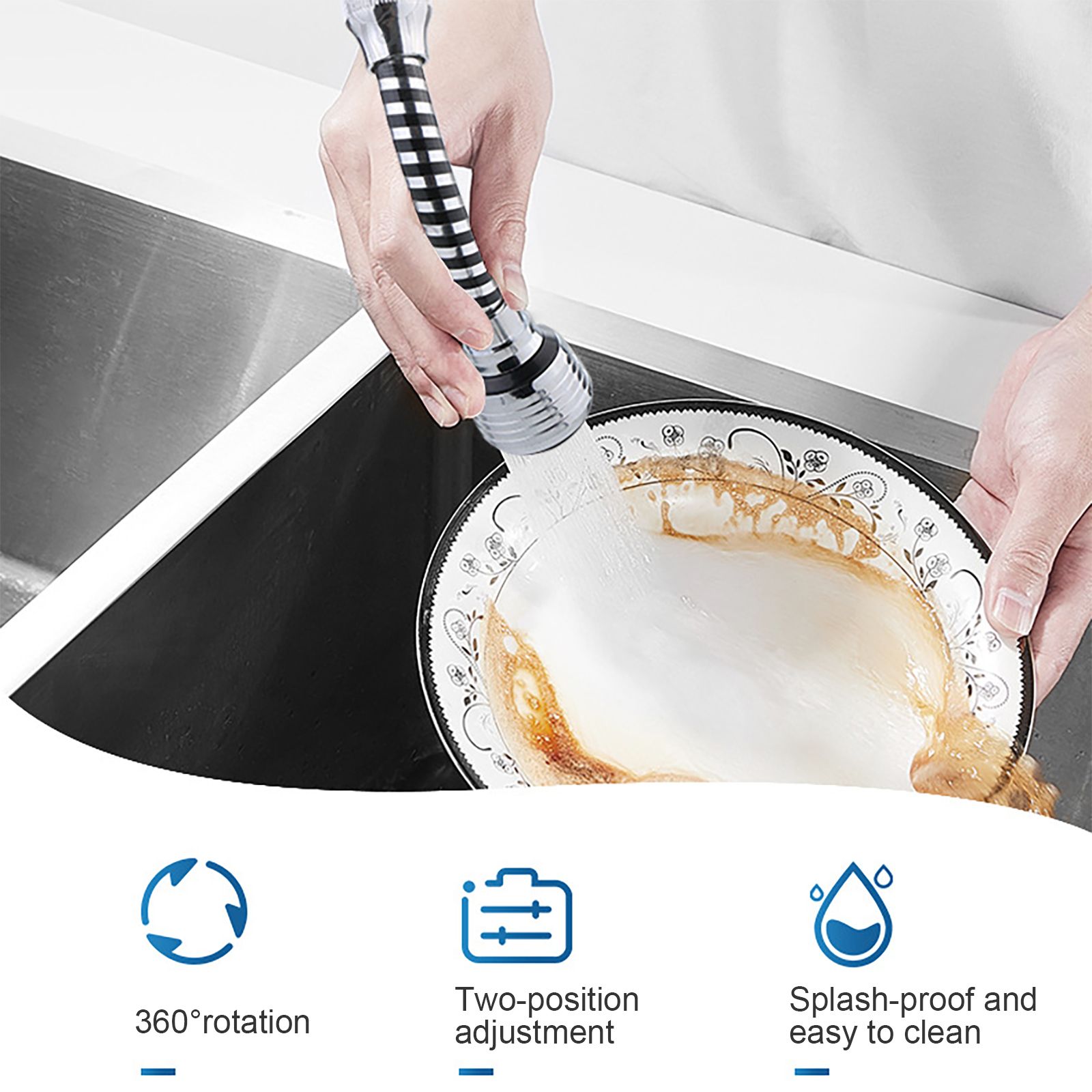 Sink Faucet Sprayer Attachment Filter Adapter Nozzle Anti-Splash Kitchen Sink Tap Head Sproeikop Swivel Badkamer Kraan Extender