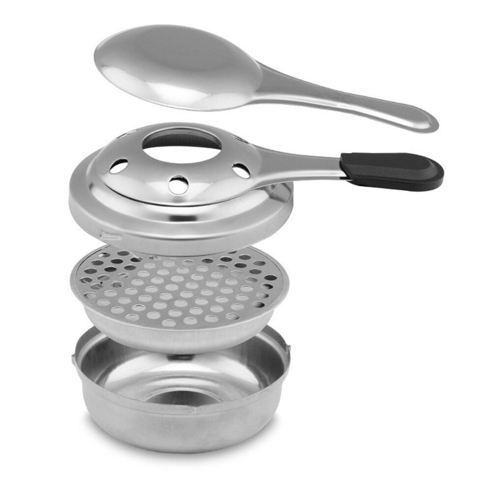 Mini Alcohol Stove Burner Portable Stainless Steel Fondue Burner Stove Chocolate Cheese Fondue Burner Camping Picnic Grill: Default Title