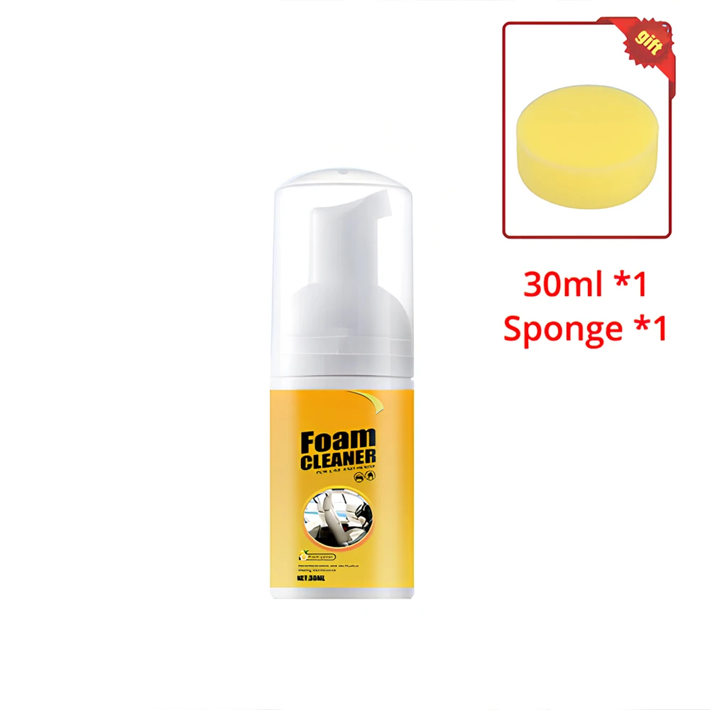 30/100ml multifunktionella skumrengöringsmedel läder bilar bil rekommenderar riktiga interiörer hem underhåll ytor tvätt lackvård: Orange