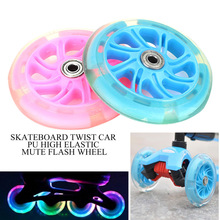 Ruedas de patinete Longboard de 120mm, ruedas de patinete duraderas, ruedas de patinete, deslizamiento de calentamiento único, PU, 2 colores, triangulación de