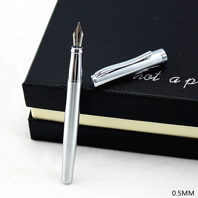 Duke 209-stylo fontaine pour calligraphie en acier, plume coudée 1.0MM/0.5MM, noir mat avec Clip or, stylo à fontaine de calligraphie avancée