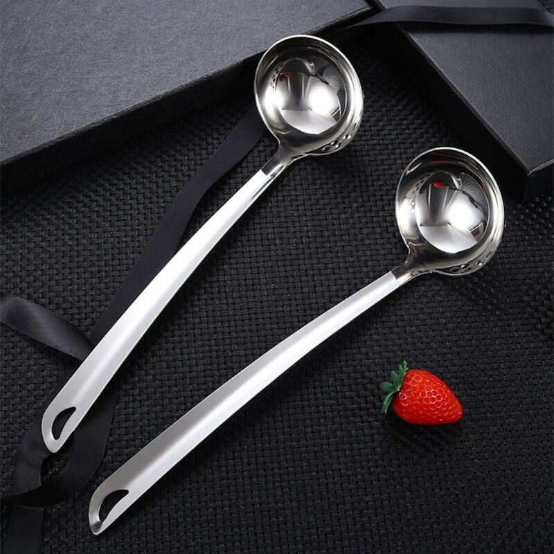 Passoire à Double usage en acier inoxydable 896A 201, cuillère à soupe de cuisine, casserole chaude, ustensiles de cuisine à Long manche suspendu