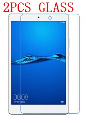 GLIGLE pokrowiec na Tablet do Huawei MediaPad M5 Lite 8 ( JDN2-AL00/JDN2-W09) pokrowiec ochronny na całe ciało + Led + dotykowy długopis: 2 GLASS