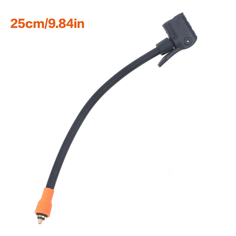 M6-Gewinde-Luftfutter mit Luftschlauch, Standard-Reifenventil-Feingewinde, geeignet für integrierte Luftpumpe mit M6-Gewinde: Orange