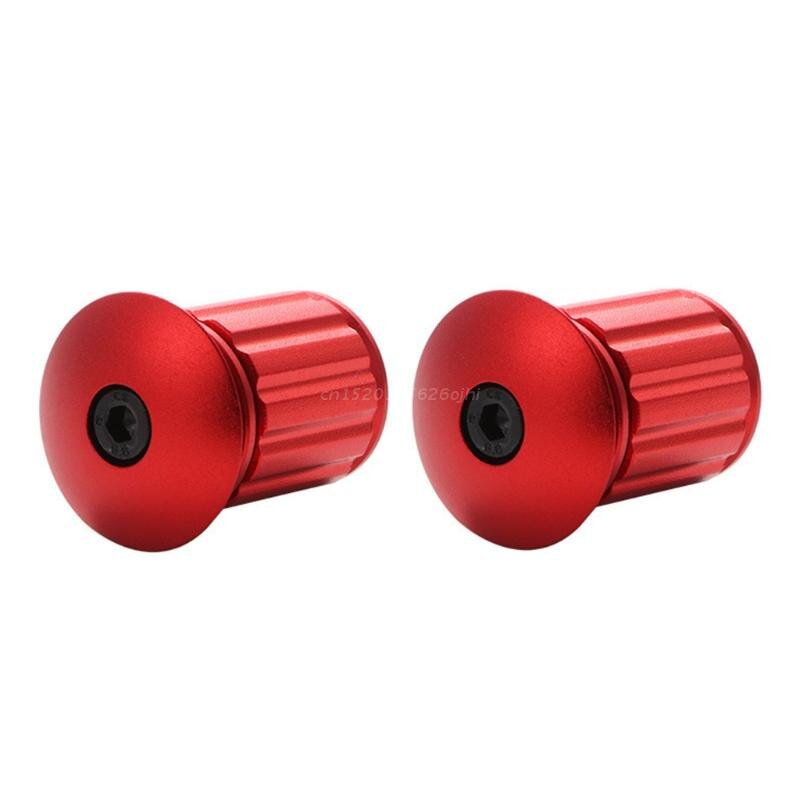 1 Paar Stuur Mtb Road Fiets Stuur End Pluggen Ultralight Handgreep Bar End Stoppers Fiets Accessoires: Red