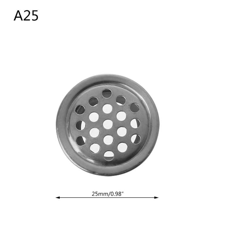 1PC Stainless Steel Air Vent Hole Ventilation Louver Round Shaped Venting Mesh Holes 19mm, 25mm, 29mm, 35mm, 53mm: Flat 25mm