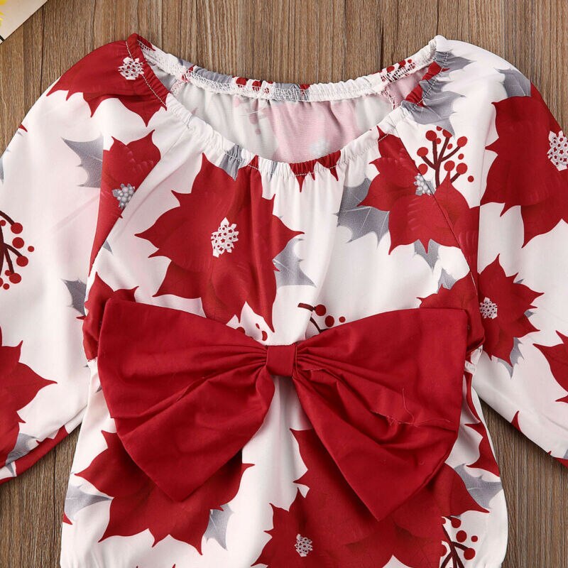 Pudcoco Pasgeboren Kids Baby Meisje Bloemen Gedrukt Lange Mouwen Kleding Bloemen Romper Jumpsuit Grote Boog Slanke Mode Outfit
