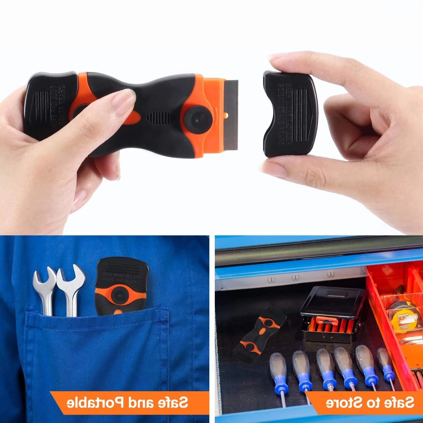 Window Glass Sticker Cleaning Razor Scraper Ceramic Razor Blades Car Tint Oven Vinyl Wrap Glue Squeegee Remover Cleaner Tool