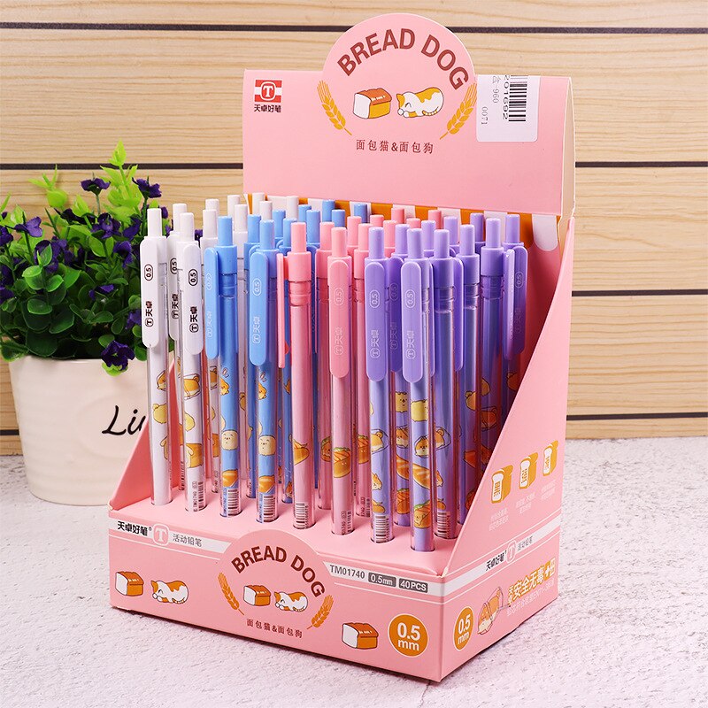 40 pcs/lot Hero Series Mechanical Pencil Cute Student Automatic Pen For Kid School Office Supply Promotional: 01740  0.5MM