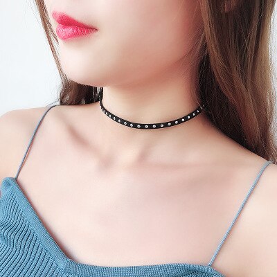 Japanese Kpop Spring Cherry Blossoms Heart Pendant Choker Short Clavicle Necklaces For Girl Cute Aesthetic Jewelry: M-1-66