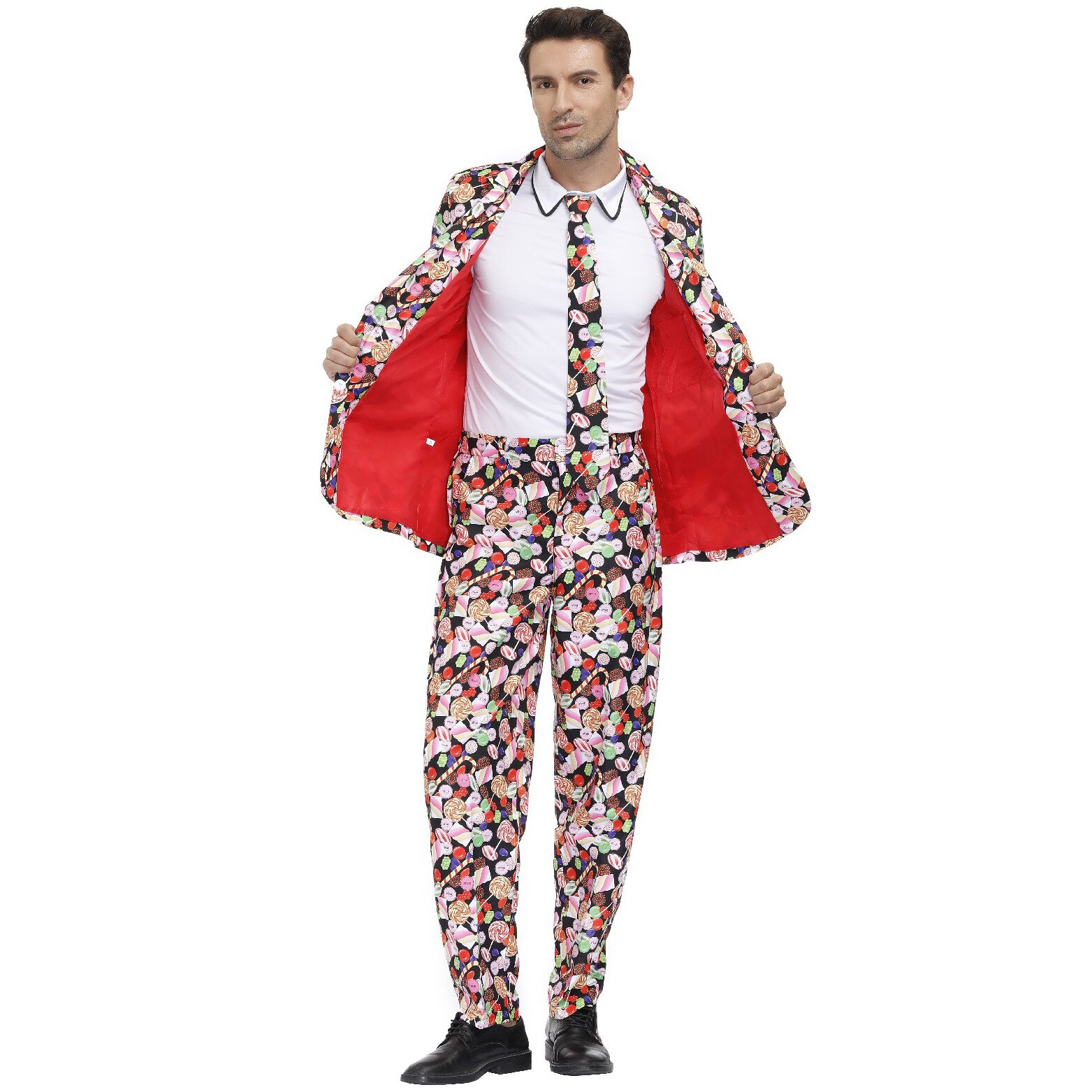 Men's Cool Party Suit-Candy Adult Halloween Costume