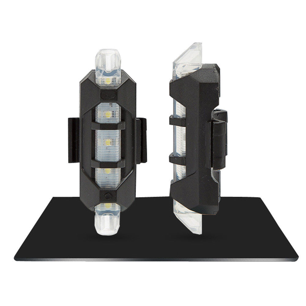 Fietsen 5 LED USB Oplaadbare fiets licht fietslicht Staart Waarschuwingslampje Achter Veiligheid voor fiets accessoires 25: WHITE