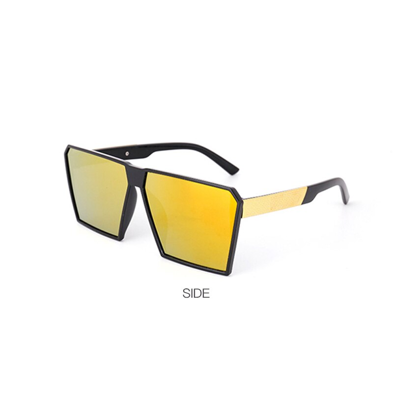 Lunettes de carrées lentilles colorées Anti-voyeur pare-soleil Sports de plein air lunettes de tendance équitation lunettes de soleil UV400