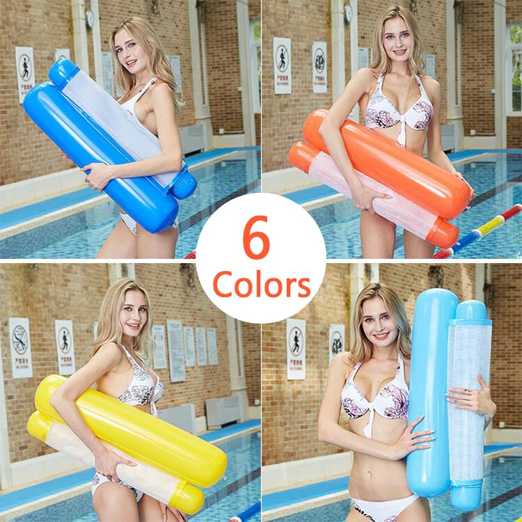 1 Pcs Summer Floating Water Hammock Float Lounger Floating Toys Inflatable Floating Bed Beach Swimming Pool Bed Chair