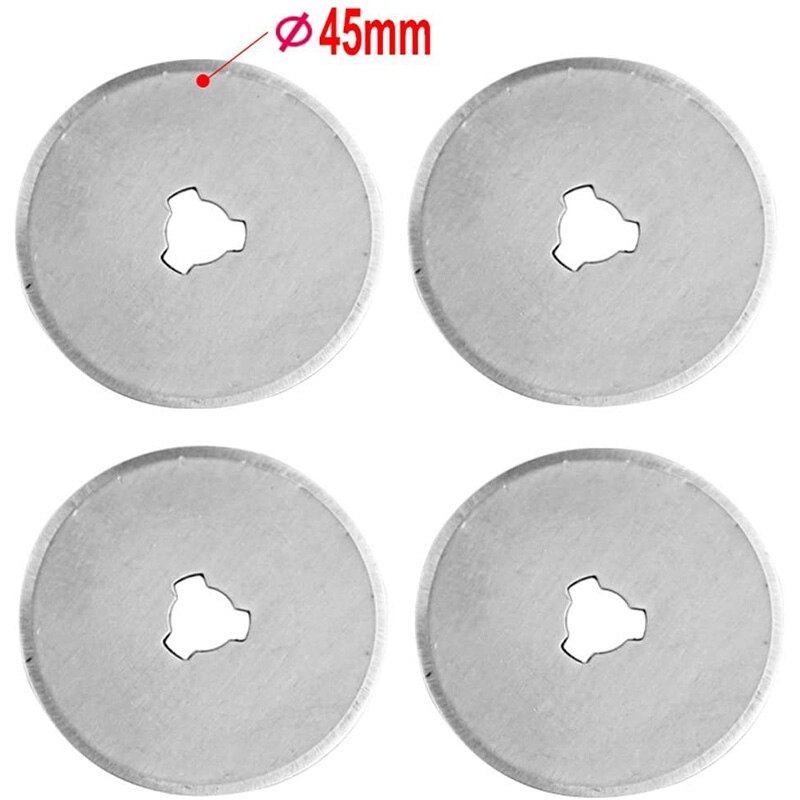 45mm Rotary Cutter and Replacement Rotary Cutter Blades Crafting Sewing Quilting Fabric Cutting Craft Tool (11 Pcs)
