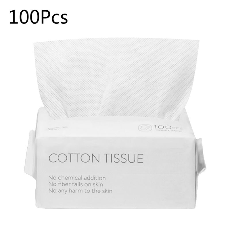 50/100pcs Disposable Facial Tissue Makeup Wipes Cotton Pads Cleansing Paper Face Towel: C 15X20cm