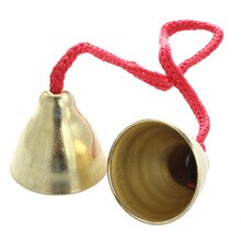 2 stuks Paar Tinkerbell Cloche Bell Messing Snoer 32 cm Instrument