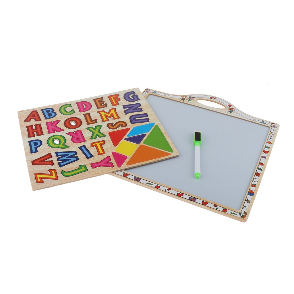 Magnetic Letters for Kids/Toddlers, Magnetic Whiteboard &amp; Chalkboard with Marker, ABC Magnets Alphabet Letters Learning Set