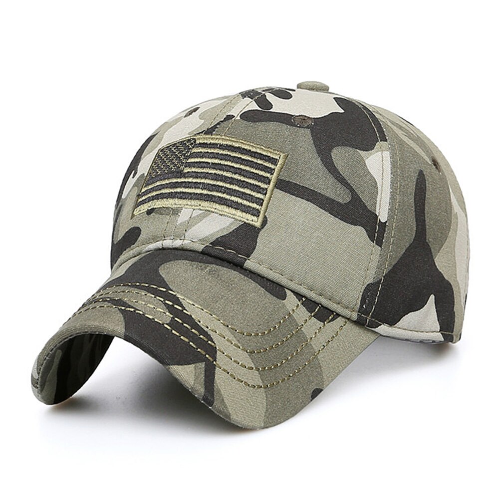 Unisex mænds kvinders baseballkat hat hip-hop justerbar dreng afslappet sport hætter hær camo hatte: Militærgrøn