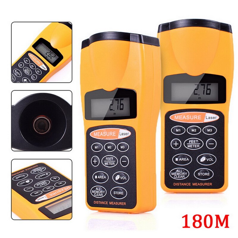 -3007 Multifunctional LCD Digital Rangefinders Ultrasonic Rangefinder Handheld Rangefinder Electronic Measuring Instrument