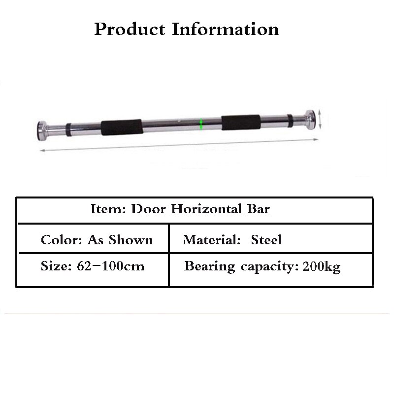 Multifunctional Horizontal Bar For Home 200kg Adjustable Indoor Exercise Pull Up Training Bar Sport Fitness Sit-up Gym Equipment