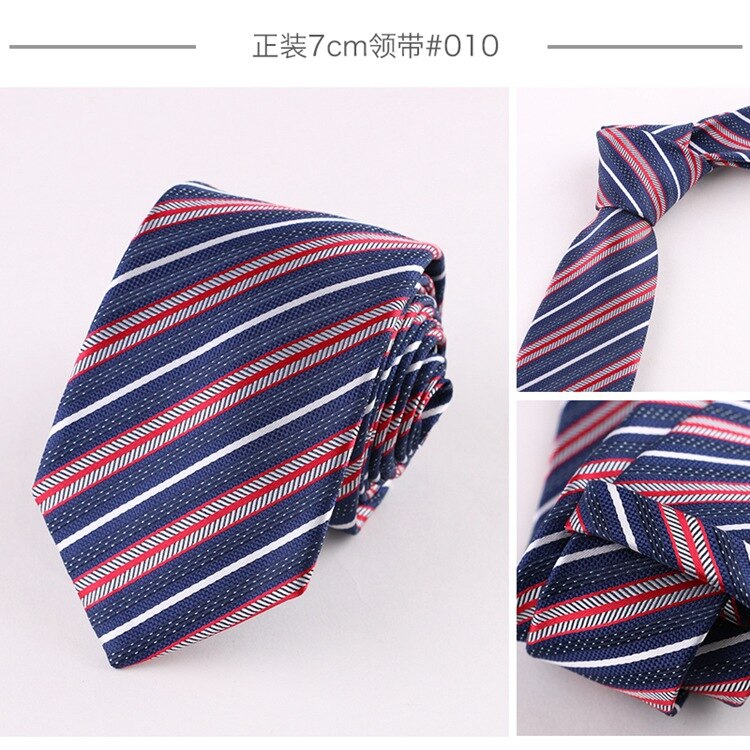 7cm slips kostym randig bankett slips brudgum man gentleman bröllopsklänning jacquard slips gravatas para homens: 010