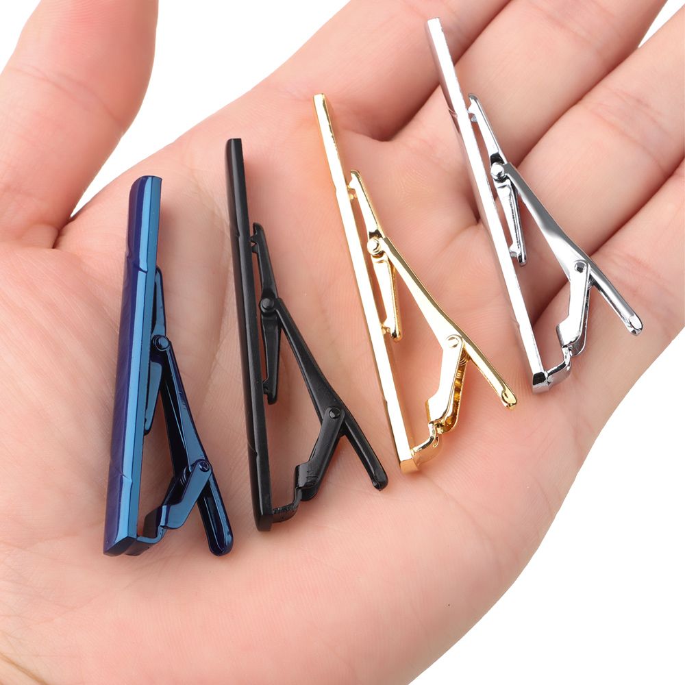 Clips de corbata de Metal para hombre, pasador de corbata de cristal para vestido, camisas, ceremonia de boda, Clip de Corbata de Metal dorado, accesorios para hombre