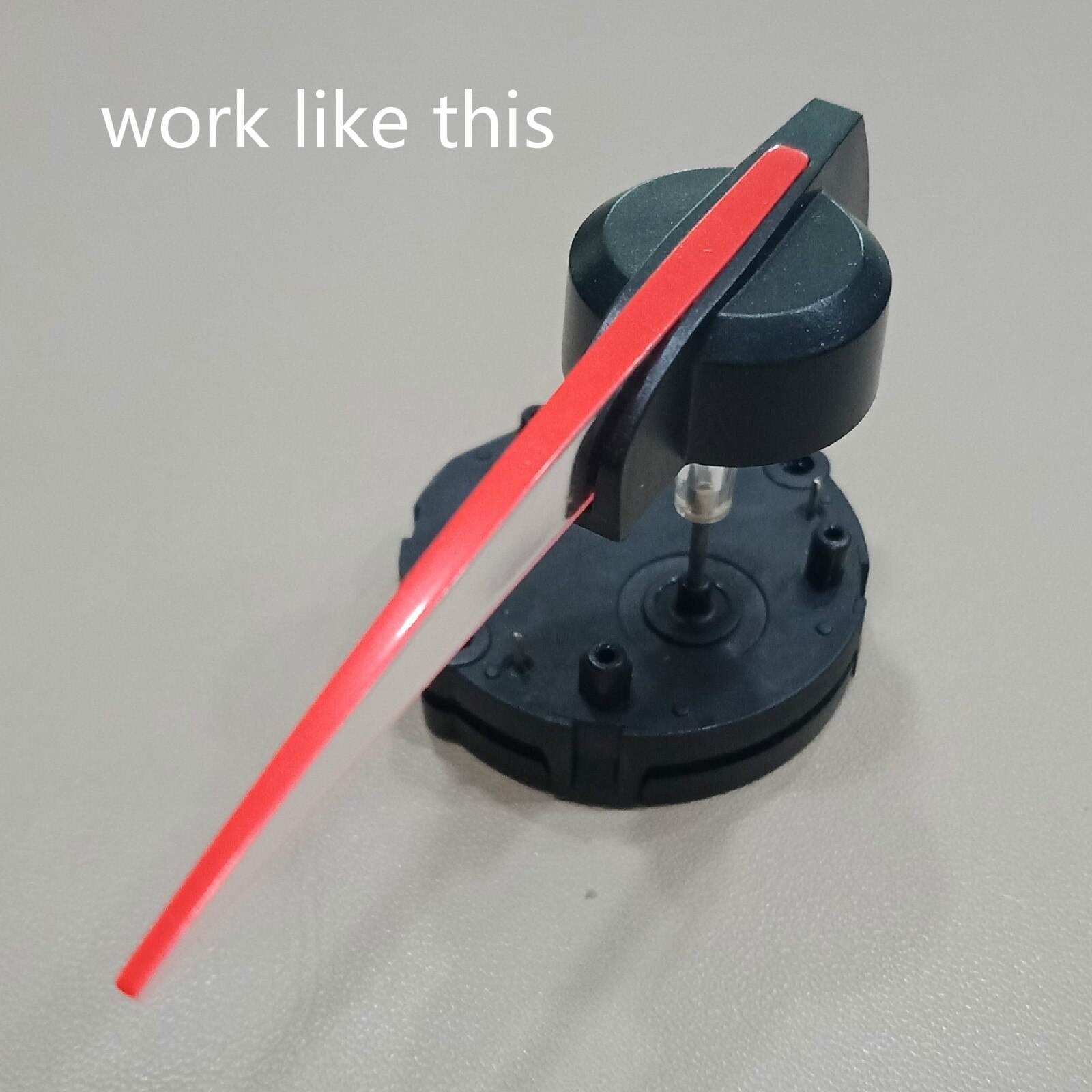 Ponteiro medidor de instrumento automotivo, buraco de 1mm, 1 peça, 45mm, de plástico vermelho