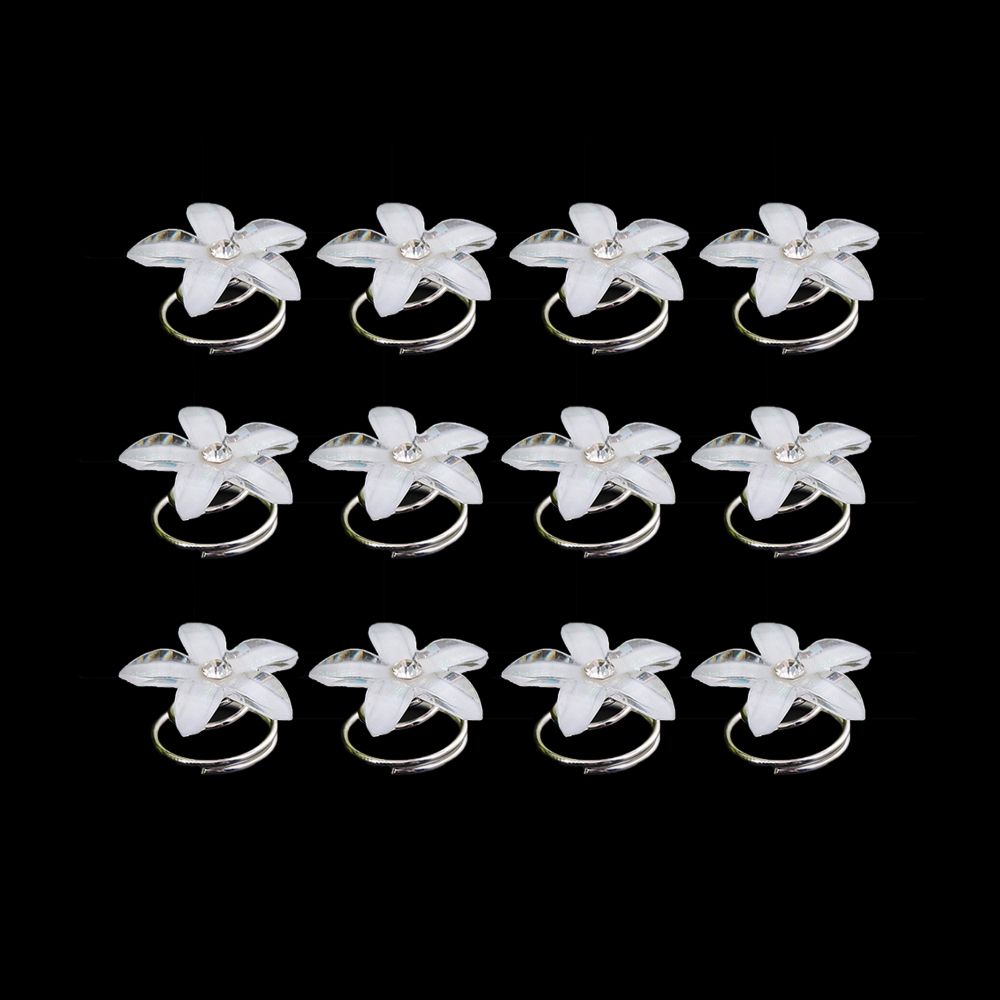 12 stuks strass haaraccessoires bruidshoofdtooi spiraalvormige clips haarspelden hoofddeksel: Rood