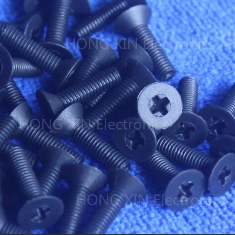 M3*15 black 1pcs Nylon Phillips Countersunk Flat Head Screw 15mm Plastic Bolt Plastic Fasteners Assortment brand PC