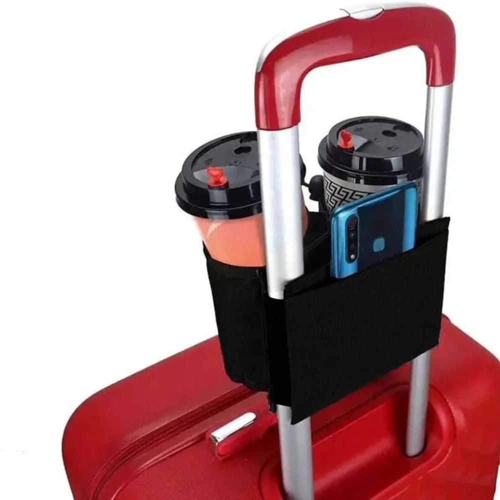 Travel Luggage Cup Holder Is A Durable Free-hand Suitcase Beverage Bag Travel Milk Tea and Coffee Cup Holder Suitable
