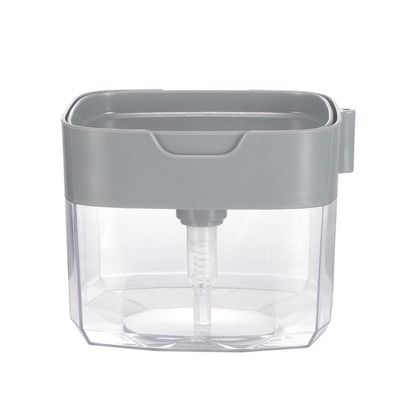 Reinigingsvloeistof Schuim Dispenser Container Handpers Zeep Organisator Keuken Cleaner Tool Zeep Pomp Dispenser Met Spons Houder: 03