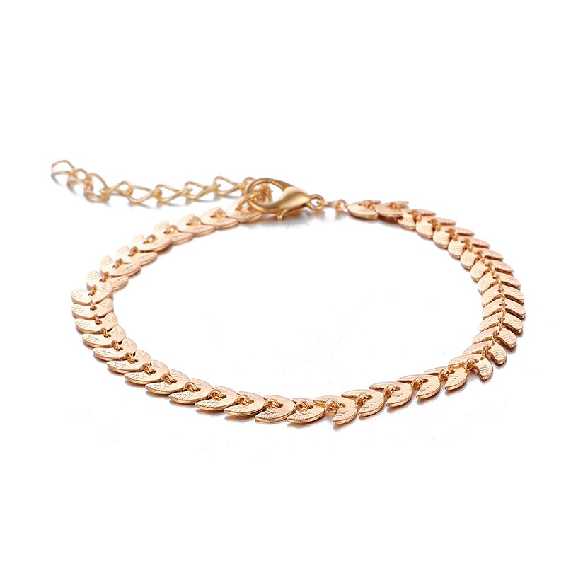 Docona 4 unidades por juego, pulsera de cadena con cuentas de flecha Bohemia para mujer, conjunto de pulsera circular con cuentas, accesorios de joyería 14411