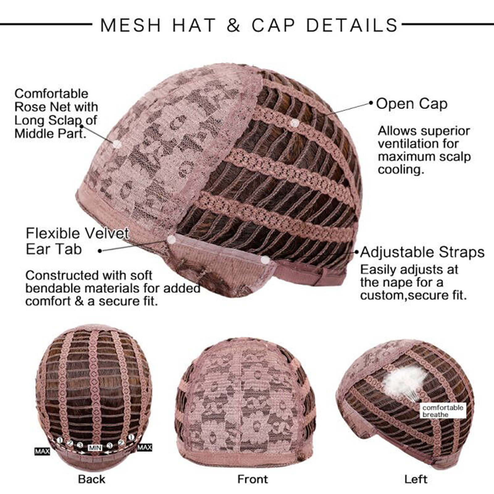 Short Layered Synthetic Wig Ombre Brown Medium Length Straight Natural Looking Hair Wig with Bangs Heat Resistant for Women Afro