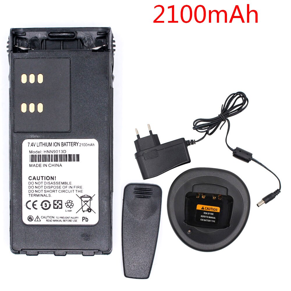 HNN9013D HNN9013 batería de Li-Ion para Radio MOTOROLA GP340 GP380 GP640 GP680 HT1250 HT750 GP328 PRO5150 MTX850 PR860 HNN9009: 2100mAh with Charger