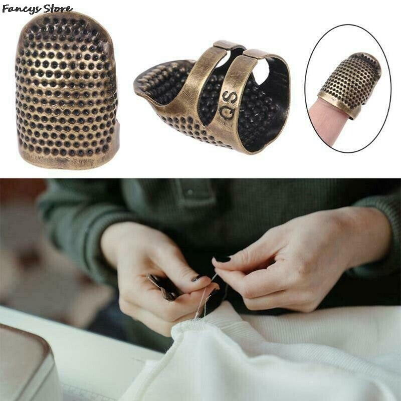 Vinger Cot Vingerhoed Apparaat Naaien Ring Vingerhoed Vinger Cot Huishouden Verstelbare Vingerhoed Hoepel Borduren Vinger Babybedjes Diy Gereedschap Thuis