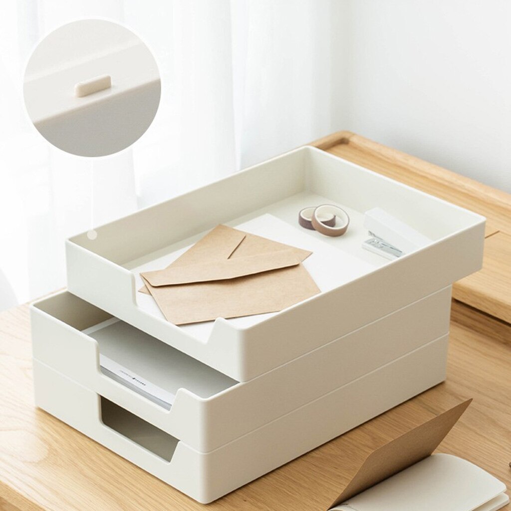 Stackable Desk Organzier Container Stackable File Holder Magazine Holder Makeup Storage Case Desk Storage Case