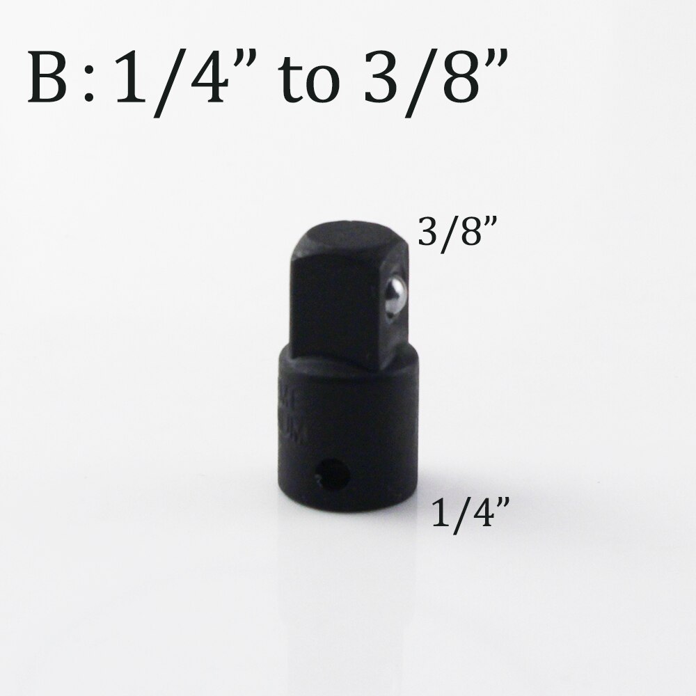 Adaptateur convertisseur à cliquet, à douille en acier, réducteur 1/2 à 3/8 3/8 à 1/4 1/4 à 3/8 3/8 à 1/2 voiture, outils de réparation de vélos: B- 0.25 to 0.375