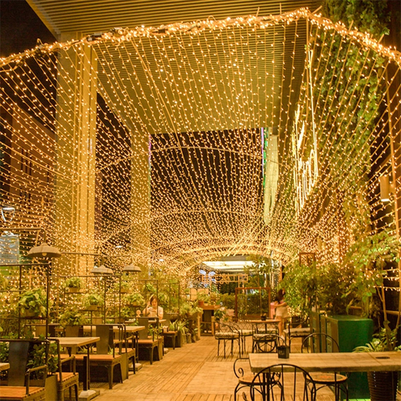220V enchufe de la UE 10M Navidad al aire libre 100 guirnaldas de luces LED decoración lámpara de hadas para el hogar boda luces de vacaciones