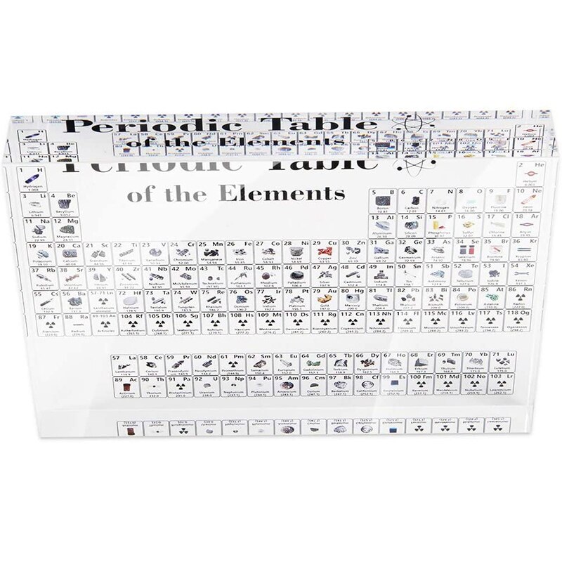 Aaaj -2 stk akryl periodisk bord display med s kemisk periodisk bord krystalklar desktop display til studerende