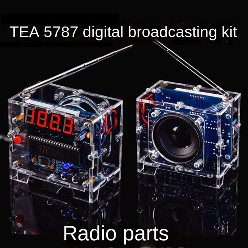 DIY Radio FM Receiver Kit-Digital Radio 87MHZ-108MHZ Adjustable For Welding Learning Education Beginners