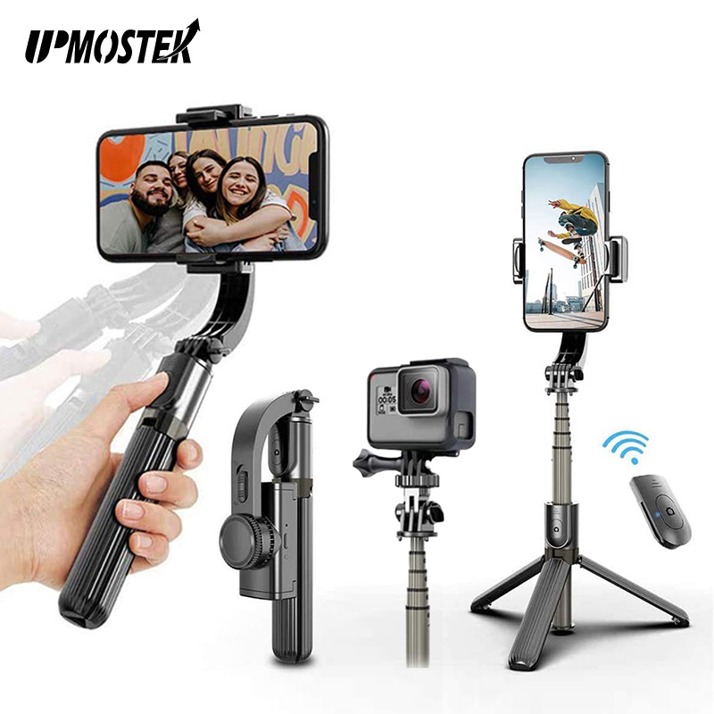 UPMOSTEK-estabilizador de cardán para teléfono, palo Selfie de equilibrio automático, trípode con control remoto por Bluetooth para Smartphone, cámara Gopro